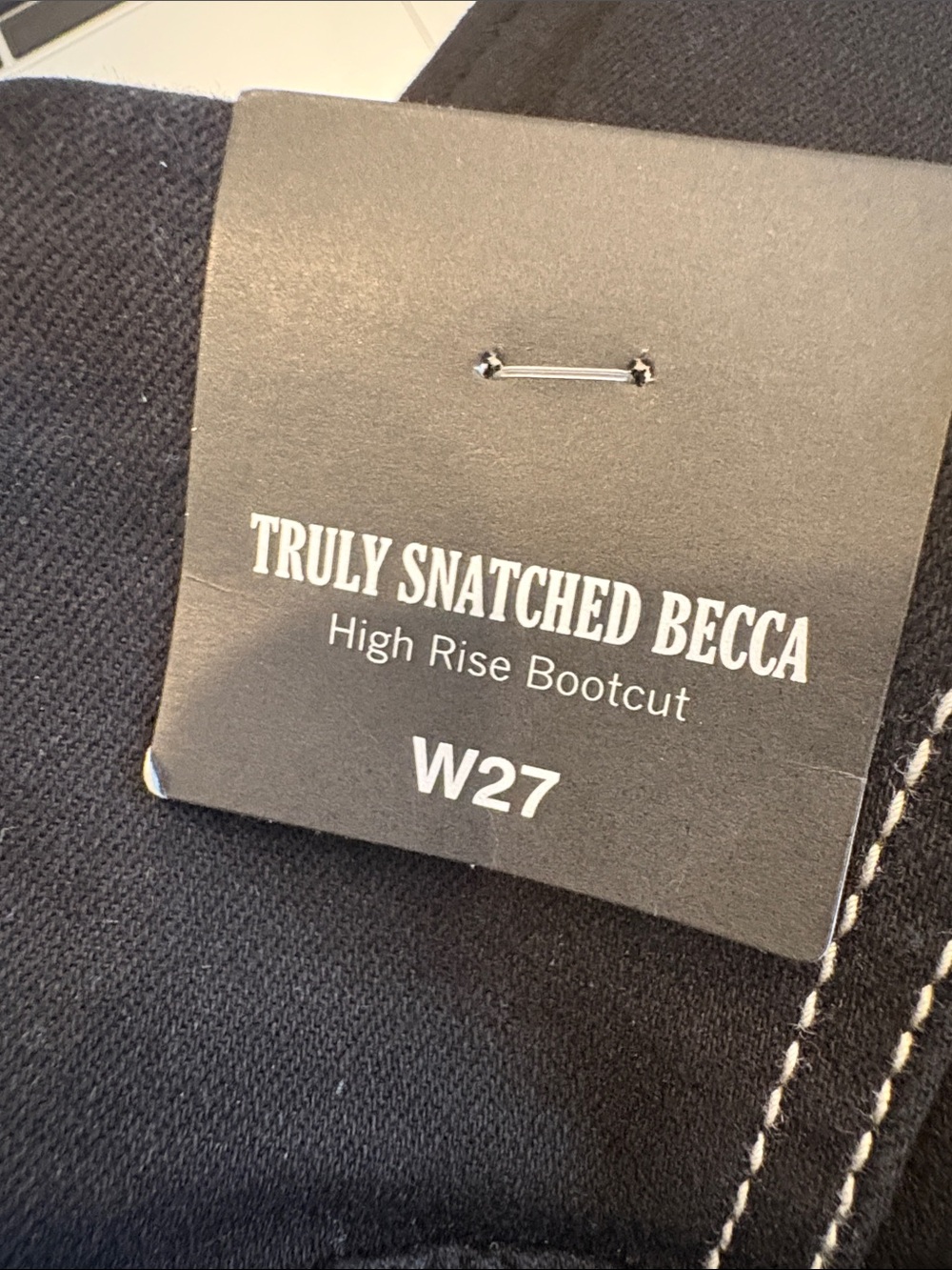 NWT Truly Snatched Becca High-Rise Bootcut Black Women's Jeans True Religion W27 - Picture 6 of 7